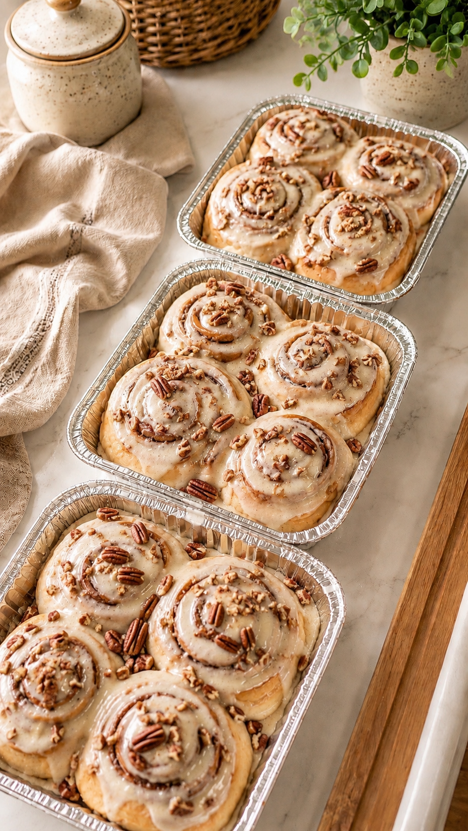 Pecan Sourdough Cinnamon Rolls
